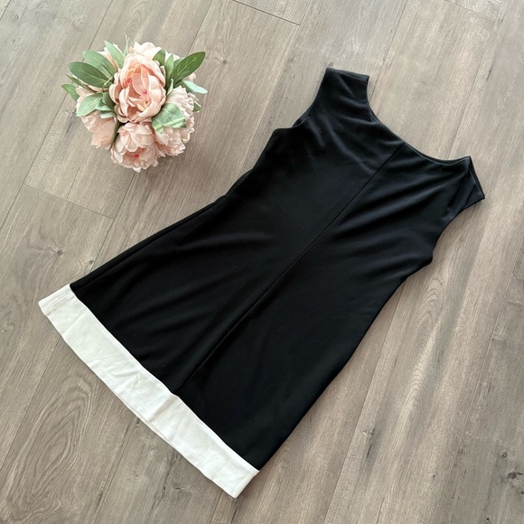 Y2K XOXO Black & White T Stripe Classic A Line Dress - Picture 2 of 4